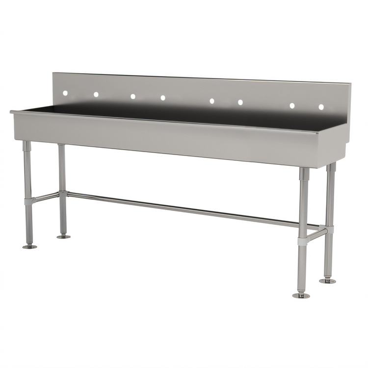 Product image #1 for Advance Tabco ADA-Compliant Multiwash Freestanding Hand Wash Sink with 4 Faucet Hole Sets