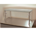 Thumbnail image #1 for Advance Tabco Sleek Shield Single-Sided Self-Service Food Shield with Adjustable Front Glass and Stainless Steel Shelf, 60 Inch