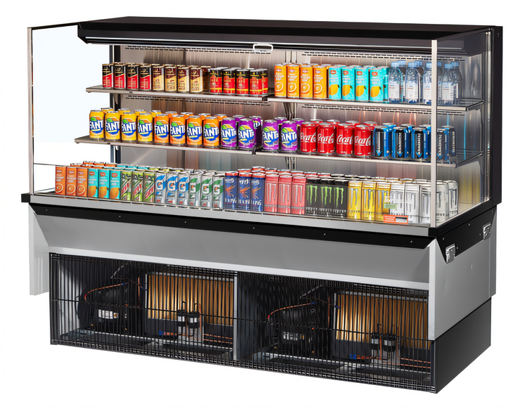 Product image #1 for Turbo Air TOM-72L-UF-W(B)-3SI-N Countertop Refrigerated Display Cases