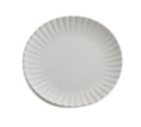 American Metalcraft 5-7/8-Inch Round White Melamine Plate with Paper Plate Design