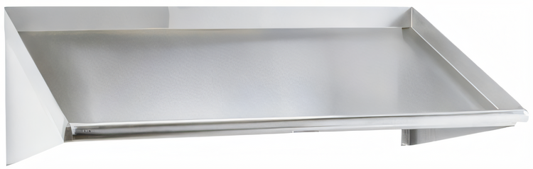 Product image #1 for Wall-Mounted Slanted Dish Rack Shelf, 72 Inch x 22-1/2 Inch x 14-1/4 Inch, 404 Stainless Steel