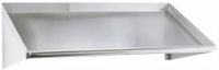 Wall-Mounted Slanted Dish Rack Shelf, 72 Inch x 22-1/2 Inch x 14-1/4 Inch, 404 Stainless Steel