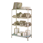 Thumbnail image #1 for Metro MetroMax i PR48X3 Stationary 4-Tier Polymer Drying Rack Unit, 48 x 24 x 74 Inches, with Drop-In Racks