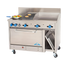 Thumbnail image #1 for Comstock-Castle 48-Inch Commercial Gas Combination Range with 2 Open Burners, 24-Inch Griddle, 12-Inch Charbroiler, Oven and Cabinet Base