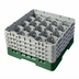 Thumbnail image #2 for Cambro Camrack Full Size 20-Compartment Glass Rack with 4 Soft Gray Extenders, Sherwood Green
