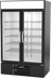 Thumbnail image #1 for Beverage-Air MarketMax IQ 47-Inch Two-Section Reach-In Glass Door Refrigerated Merchandiser with Electronic Smart Lock, Black