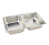 Thumbnail image #1 for 2-Compartment Divided Stainless Steel Full-Size Oblong Chafer Food Pan, 4 Inch Deep