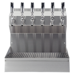 Thumbnail image #1 for Micro Matic USA Kronos KRONOS-6SSKR 6-Faucet Wall-Mount Glycol-Cooled Draft Beer Tower with Integrated Drip Tray