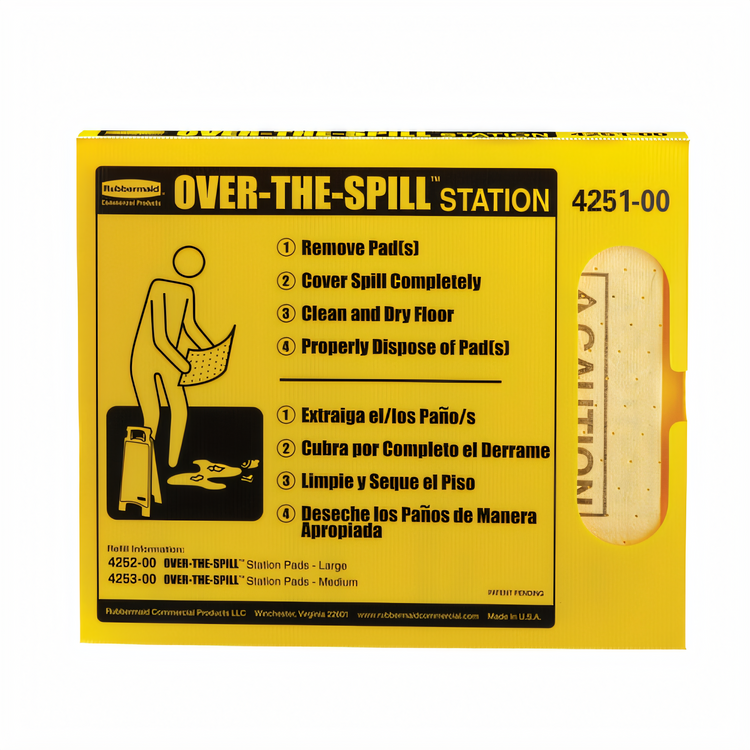 Product image #1 for Over-The-Spill Yellow Spill Absorbent Station Kit with 22 Pads and Dispenser