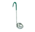 Thumbnail image #1 for Crestware 6 oz 14-1/2 Inch Ladle with Teal Silicone Handle