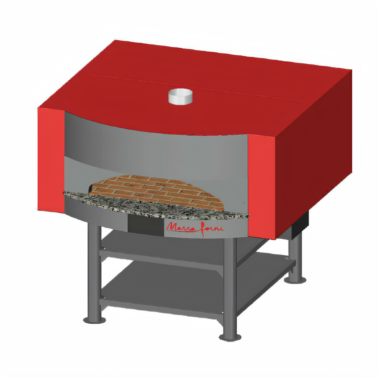 Product image #1 for Marra Forni MS71-59W Square Wood-Fired Brick Deck Pizza Oven with Steel Stand