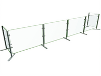 Hatco Flav-R-Shield Portable Single-Sided Pass-Over Sneeze Guard, 4-Bay, 144