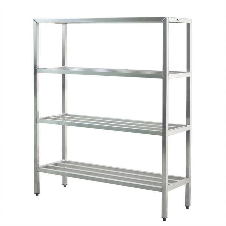 Product image #1 for New Age H.D. Series 4-Shelf All-Welded Heavy-Duty Aluminum Shelving Unit, 48"W x 20"D x 72"H