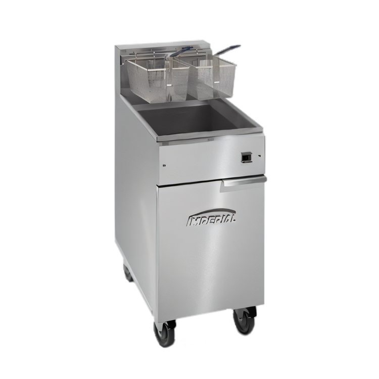Product image #1 for Imperial IFS-50-E Electric Floor Model Restaurant Fryer, 50 lb. Oil Capacity, Immersed Elements