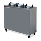 Thumbnail image #1 for Dinex DXPIDPH3E1012 Heated Mobile Enclosed 3-Compartment Plate Dispenser, Stainless Steel, 10-1/8-Inch Maximum Diameter