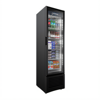 Elite Series One-Section Reach-In Glass Door Merchandiser Refrigerator, 7.7 Cu. Ft., Black