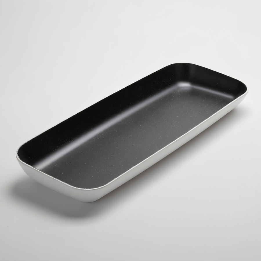 Product image #1 for American Metalcraft 24-Inch Rectangular White Melamine Platter with Black Speckles