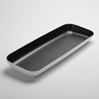 American Metalcraft 24-Inch Rectangular White Melamine Platter with Black Speckles