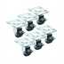 Thumbnail image #1 for Krowne BC-133 2-Inch Low Profile Plate Caster Set with Brakes, 6-Pack