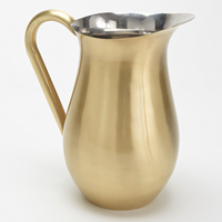 American Metalcraft 84 oz Satin Gold Single-Wall Long Neck Bell Pitcher