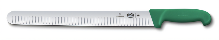 Product image #1 for Victorinox Fibrox HACCP 14-Inch Slicer/Carving Knife, Granton Edge, Green Fibrox Nylon Handle