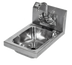 Thumbnail image #1 for Space Saver Wall-Mounted Stainless Steel Hand Sink with Gooseneck Faucet, 11 x 13 Inches