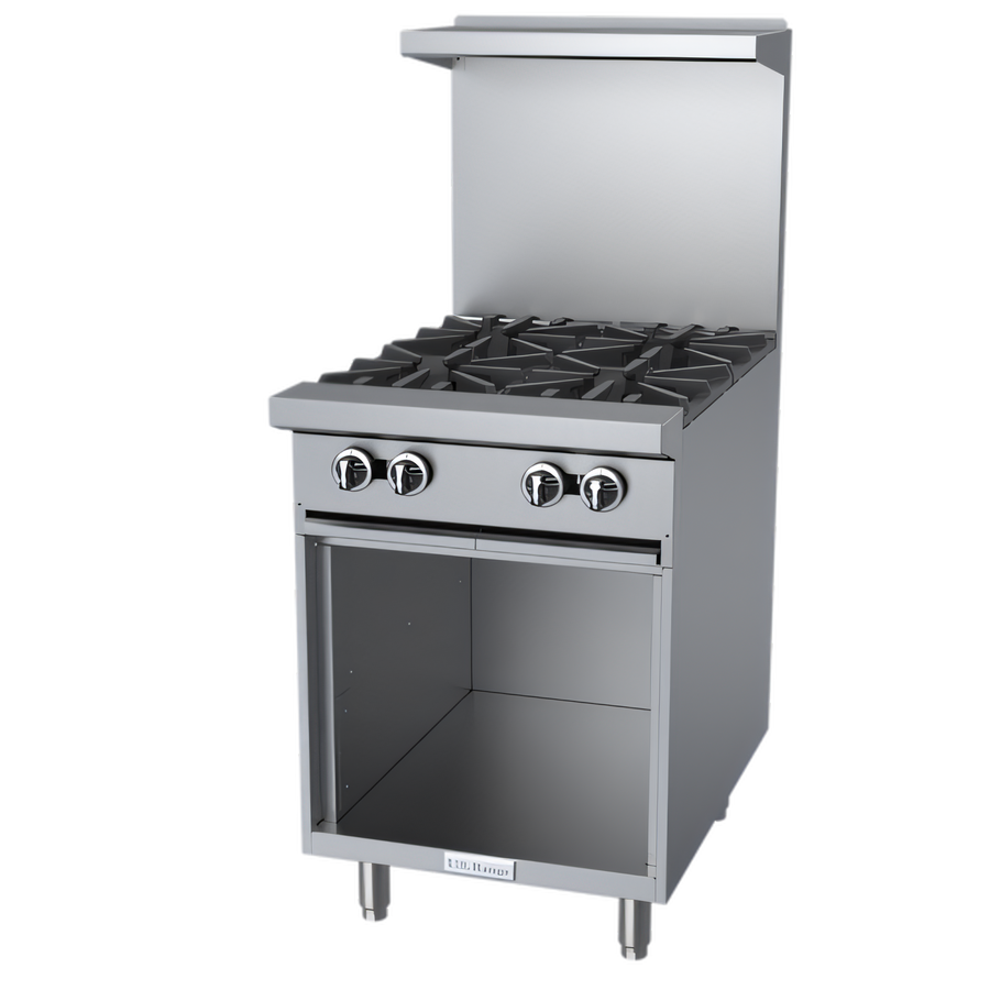 Product image #1 for Garland US Range U Series 24-Inch Commercial Gas Restaurant Range with 4 Open Burners and Storage Base