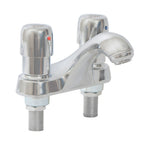 Thumbnail image #1 for BK Resources MF-4D-G Deck-Mount Lead-Free Hot and Cold Metering Faucet, 4-Inch Centers, Chrome-Plated Brass