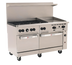 Thumbnail image #1 for Wolf Challenger XL™ 60-Inch Gas Restaurant Range with 6 Open Burners, 24-Inch Manual Griddle, and 2 Standard Ovens