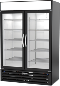Beverage-Air MarketMax Dual-Temp 2-Section Reach-In Glass Door Refrigerator/Freezer Merchandiser, 52 Inch, Bottom Mount