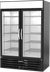 Thumbnail image #1 for Beverage-Air MarketMax Dual-Temp 2-Section Reach-In Glass Door Refrigerator/Freezer Merchandiser, 52 Inch, Bottom Mount