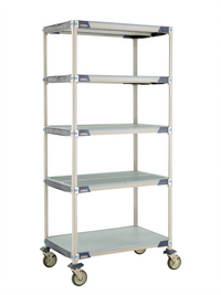MetroMax i 5-Shelf Mobile Polymer Shelving Unit, 36