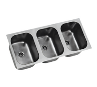 Eagle Group Three-Compartment Weld-In Sink with Deep-Drawn Seamless Bowls, 10