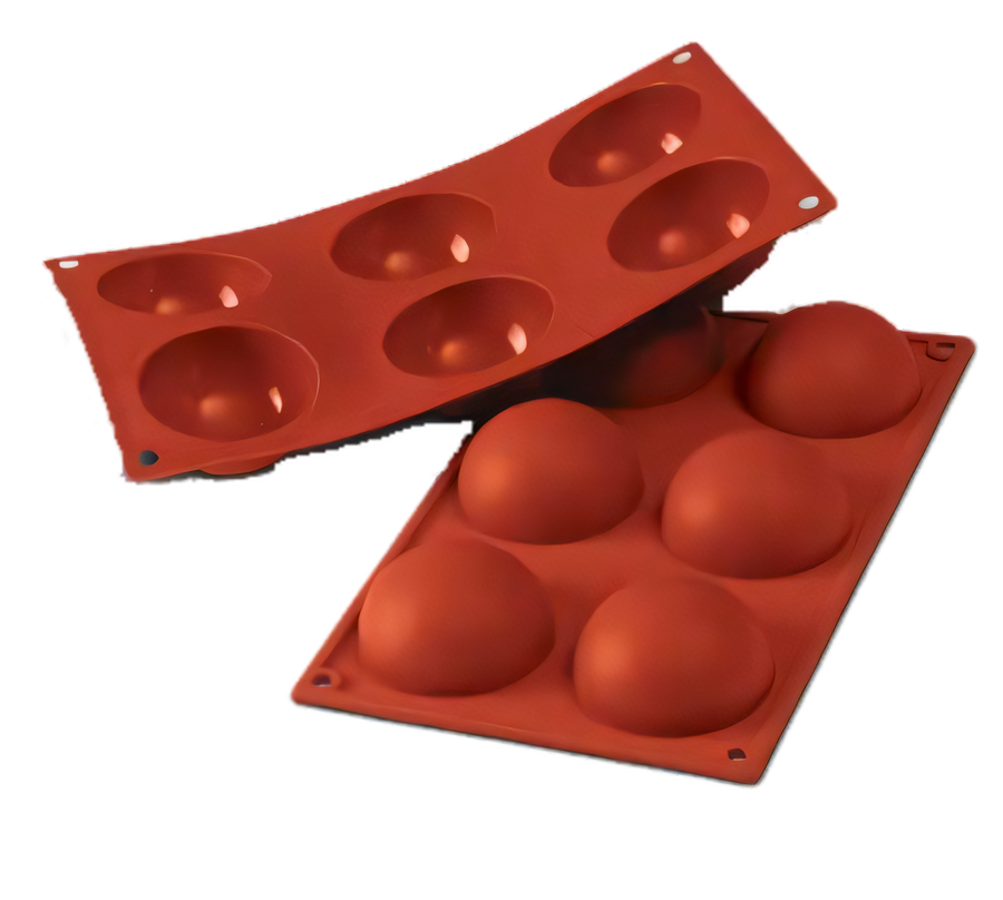 Product image #1 for Silikomart Red 6-Cavity Half-Sphere Silicone Baking Mold
