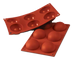 Thumbnail image #1 for Silikomart Red 6-Cavity Half-Sphere Silicone Baking Mold