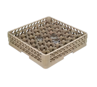 Vollrath Rack Max® Full Size Low Profile Glass/Stemware Dishwasher Rack, 42-Compartment, Beige