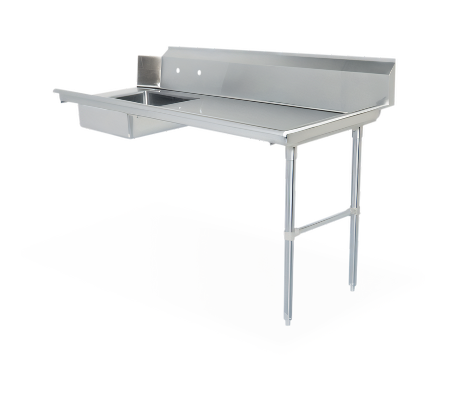 Product image #1 for Steel Works Stainless 72-Inch Straight Soiled Dish Table with Right-to-Left Flow and Pre-Rinse Bowl