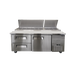Thumbnail image #1 for Omcan PT-CN-1800-2D 71-Inch Two-Section Refrigerated Pizza Prep Table with Drawers