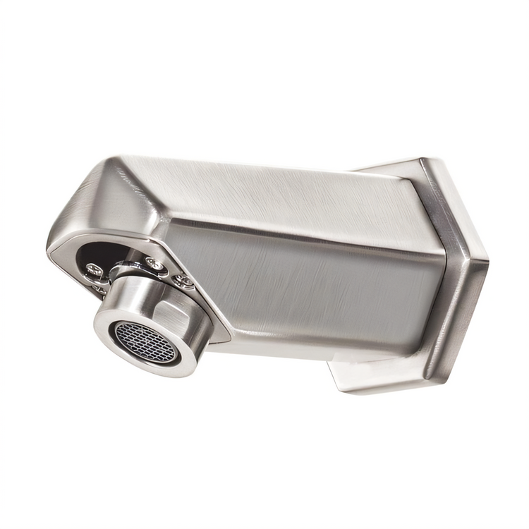 Product image #1 for Brushed Nickel Wall-Mount Single-Hole Touchless Electronic Faucet with Infrared Sensor and Mixing Valve