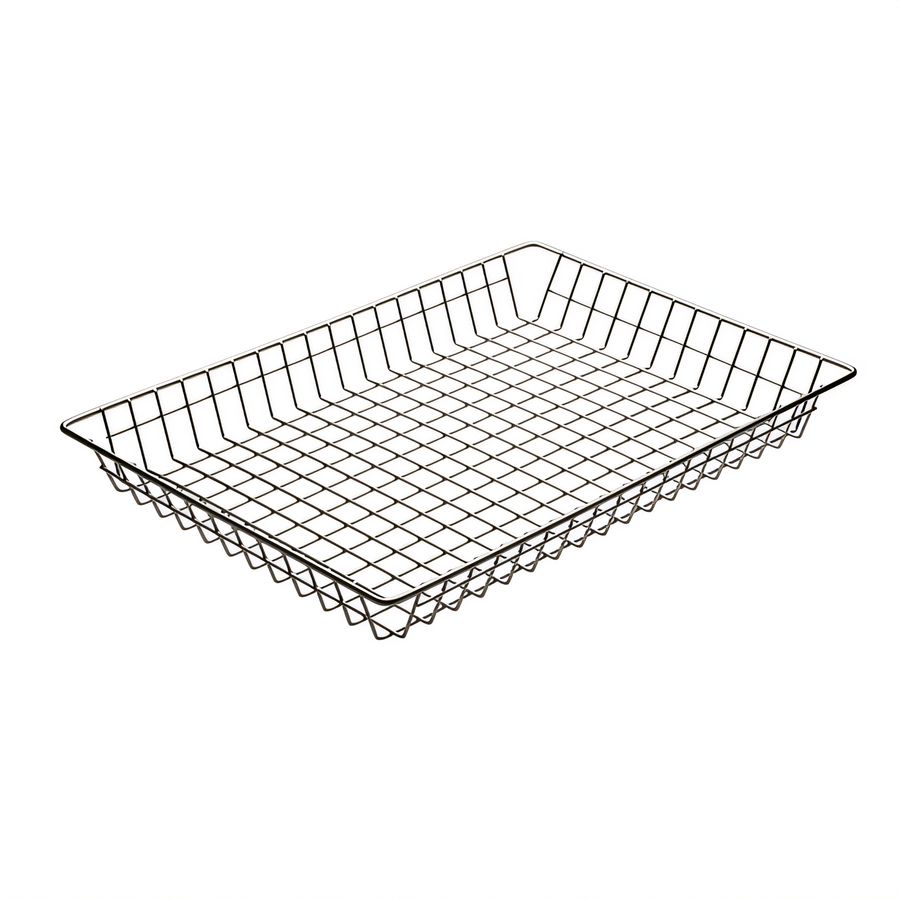 Product image #1 for Winco Rectangular Nickel-Plated Doughnut Basket, 12 x 18 x 2 Inches
