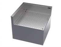 Krowne Royal Series 24-Inch 90° Rear Corner Underbar Drainboard Filler with Single Leg
