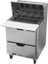 Thumbnail image #1 for Beverage Air 27-Inch One-Section Mega Top Refrigerated Prep Table with 2 Drawers and 12-Pan Top