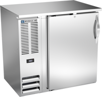 Beverage-Air BBN36HC-F-S One-Section Shallow Depth Food-Rated Back Bar Refrigerator with Solid Door