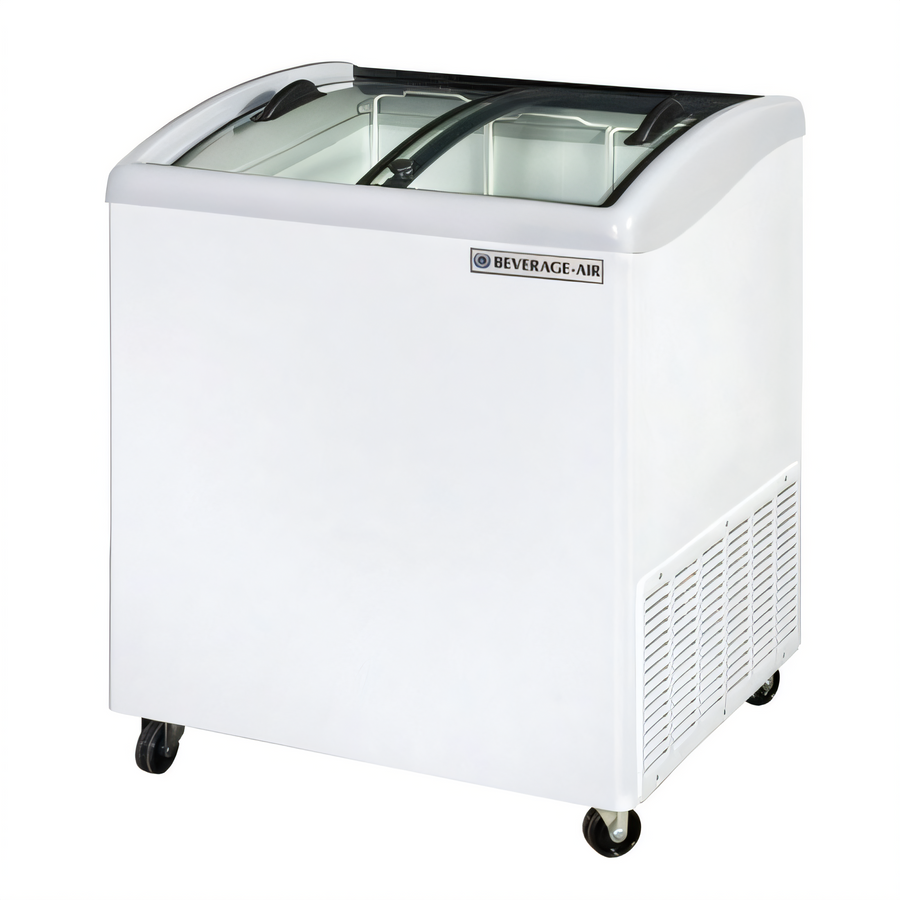 Product image #1 for Beverage-Air NC28HC-1-W Angled Top Novelty Case Freezer, 6.02 Cu. Ft., White
