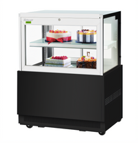 Turbo Air 35-3/8-Inch Refrigerated Bakery Display Case, 9 Cu. Ft., Self-Contained, Full-Service, White/Black Powder-Coated
