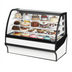 Thumbnail image #2 for True 59-1/4 Inch Self-Contained Curved Glass Refrigerated Bakery Display Merchandiser with Glass Sides and Stainless Steel Exterior