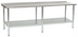 Thumbnail image #1 for Eagle Group Budget Series 120-Inch x 24-Inch 430 Stainless Steel Work Table with 1-1/2-Inch Rear Up-Turn and Undershelf
