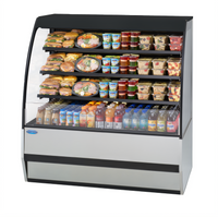 Federal Industries SSRPF7752 Self-Serve Refrigerated Prepared Foods Merchandiser, 77.2 Inch Wide Black Laminate Display Case