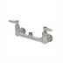 Thumbnail image #1 for T&S Brass EverSteel 8-Inch Stainless Steel Wall Mount Mixing Faucet with Swivel Outlet, Less Nozzle