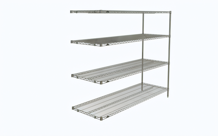 Product image #1 for Metro Super Erecta Chrome Plated Add-On Wire Shelving Unit, 72W x 24D x 63H